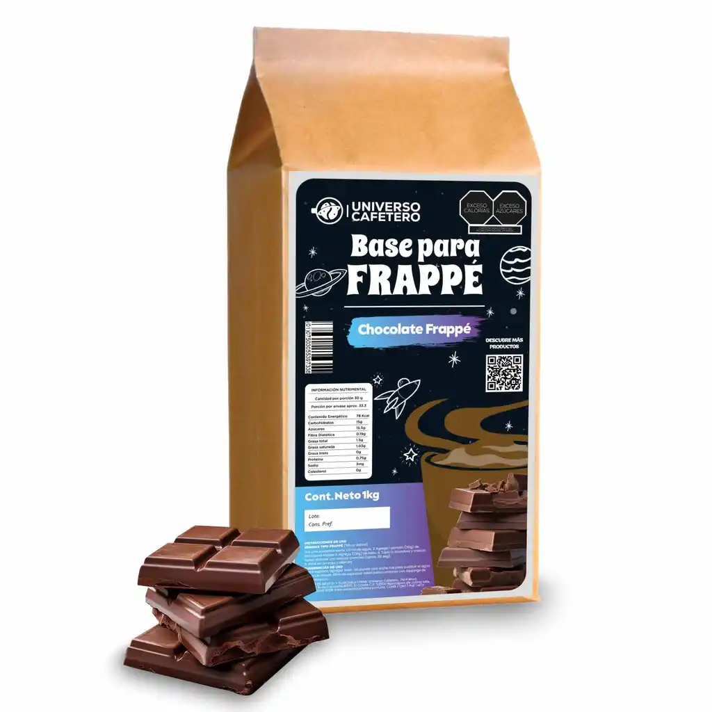 Polvo para bebidas sabor Chocolate frappe