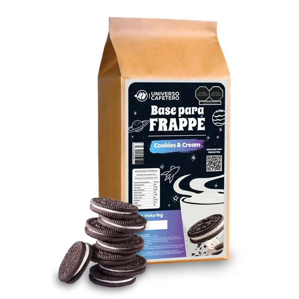 Polvo para bebidas sabor Cookies and cream
