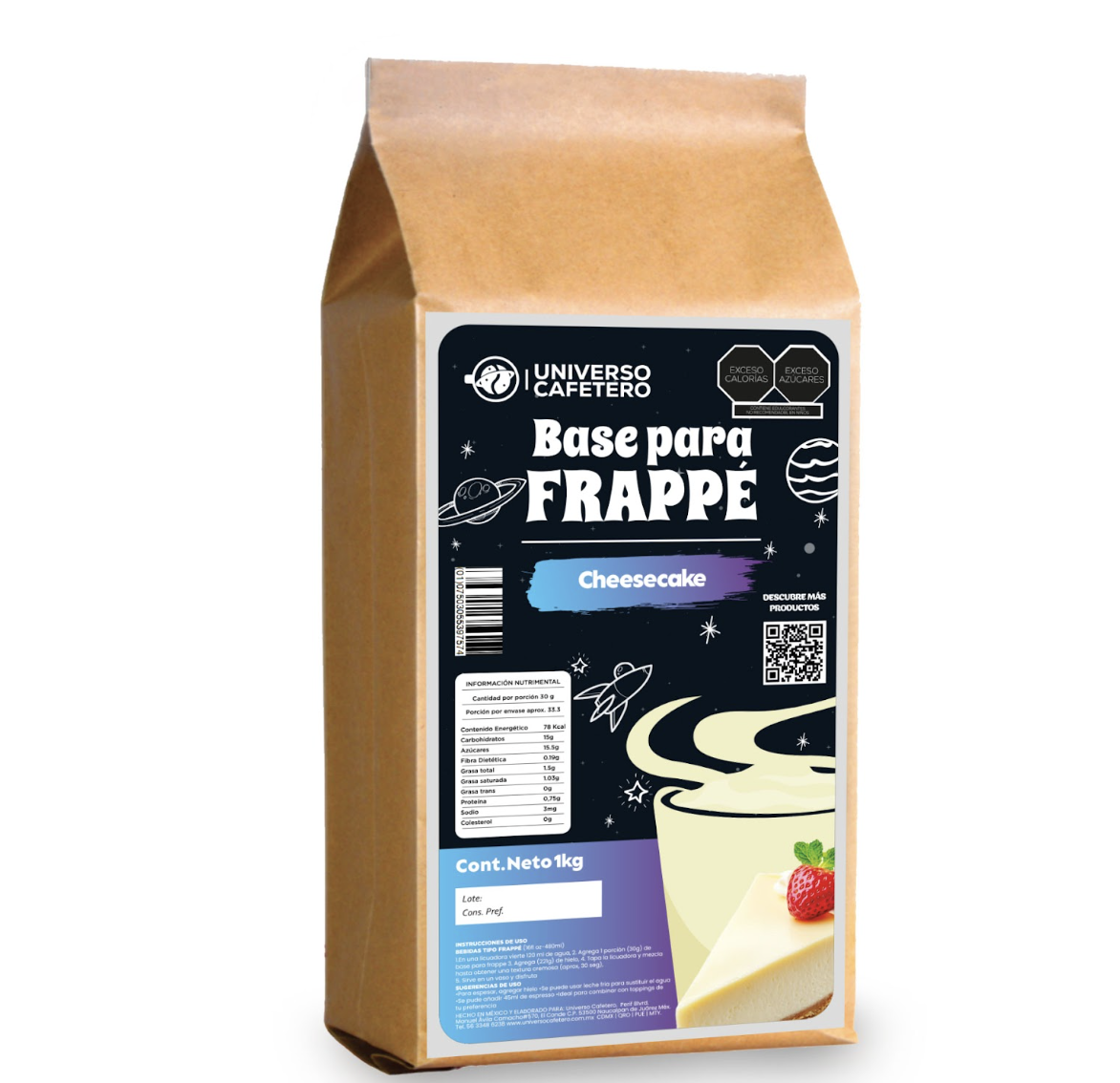 Polvo para bebidas sabor Chessecake