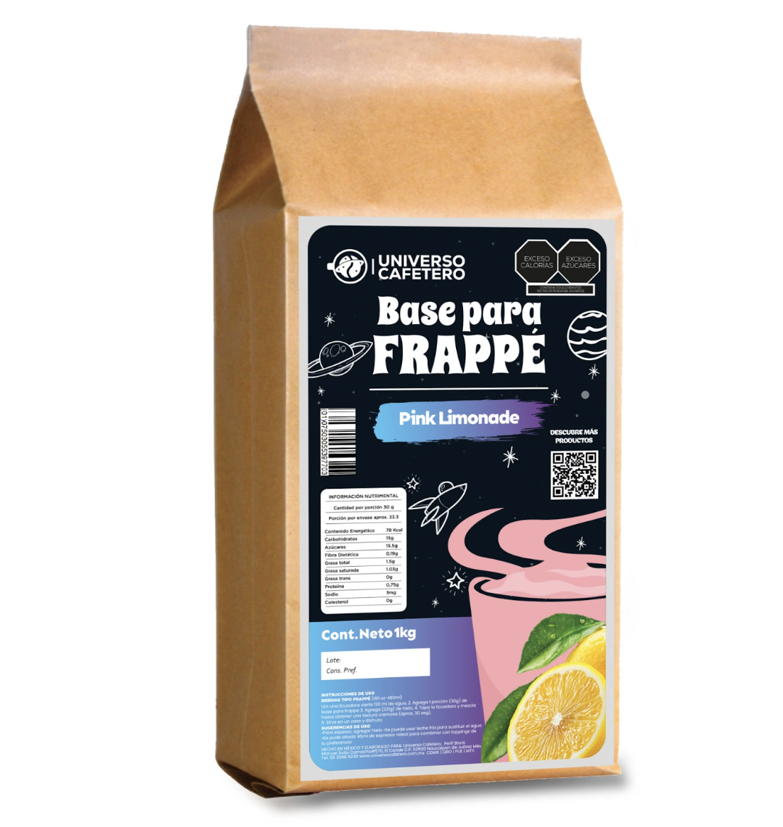 Polvo para bebidas Pink limonade