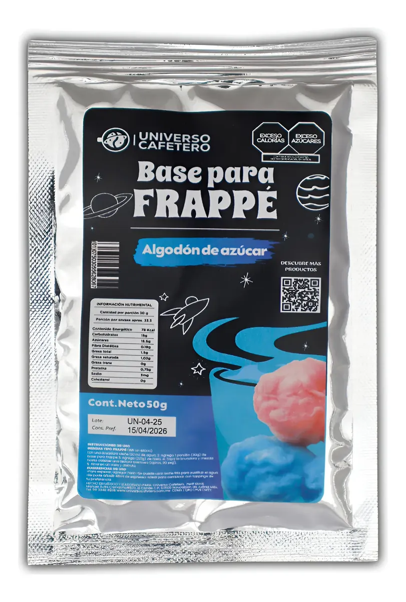 SOBRE BASE EN POLVO 16OZ/50GR ALGODÓN DE AZUCAR