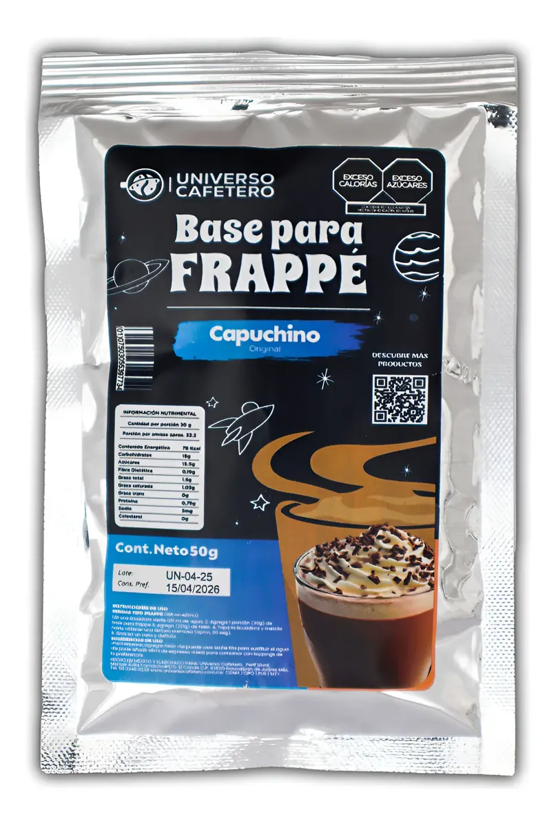 SOBRE BASE EN POLVO 16OZ/50GR CAPUCHINO ORIGINAL