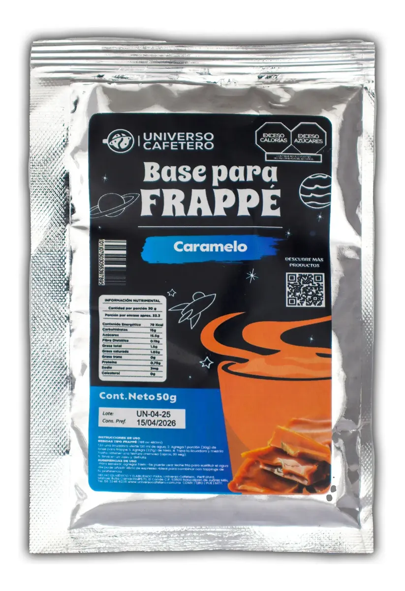 SOBRE BASE EN POLVO 16OZ/50GR CARAMELO