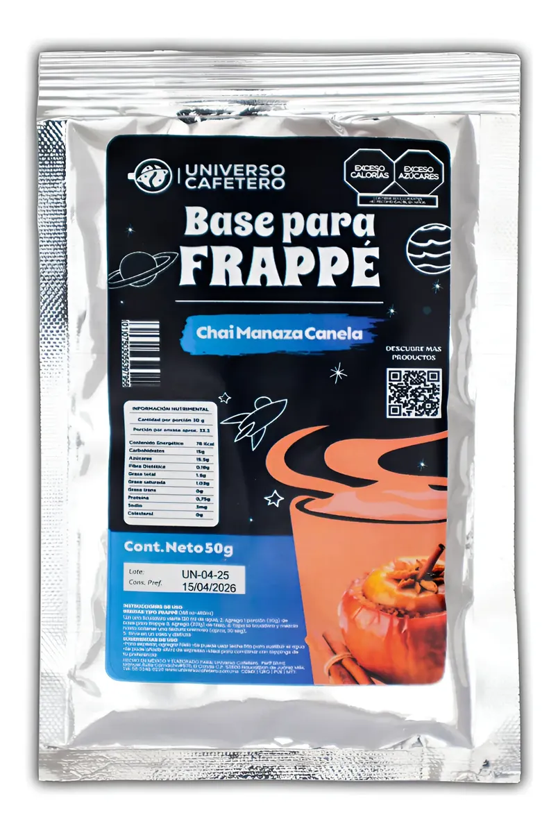 SOBRE BASE EN POLVO 16OZ/50GR CHAI MANZANA CANELA