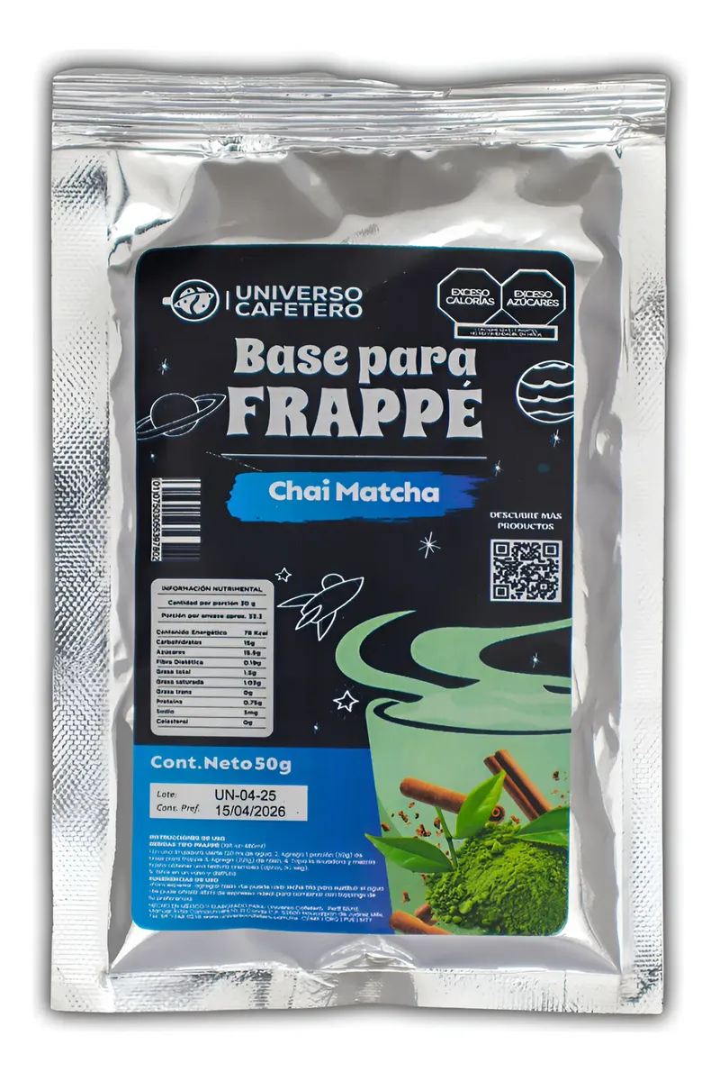 SOBRE BASE EN POLVO 16OZ/50GR  CHAI MATCHA