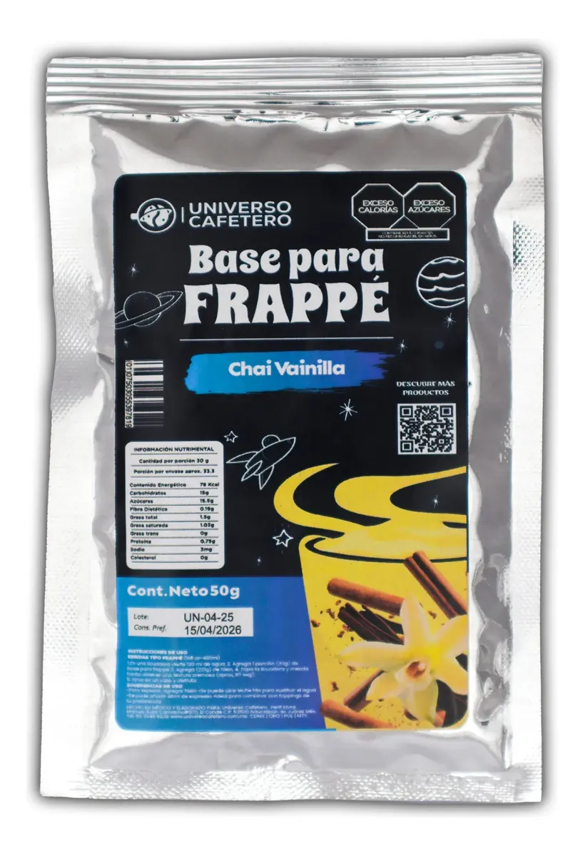 SOBRE BASE EN POLVO 16OZ/50GR  CHAI VAINILLA