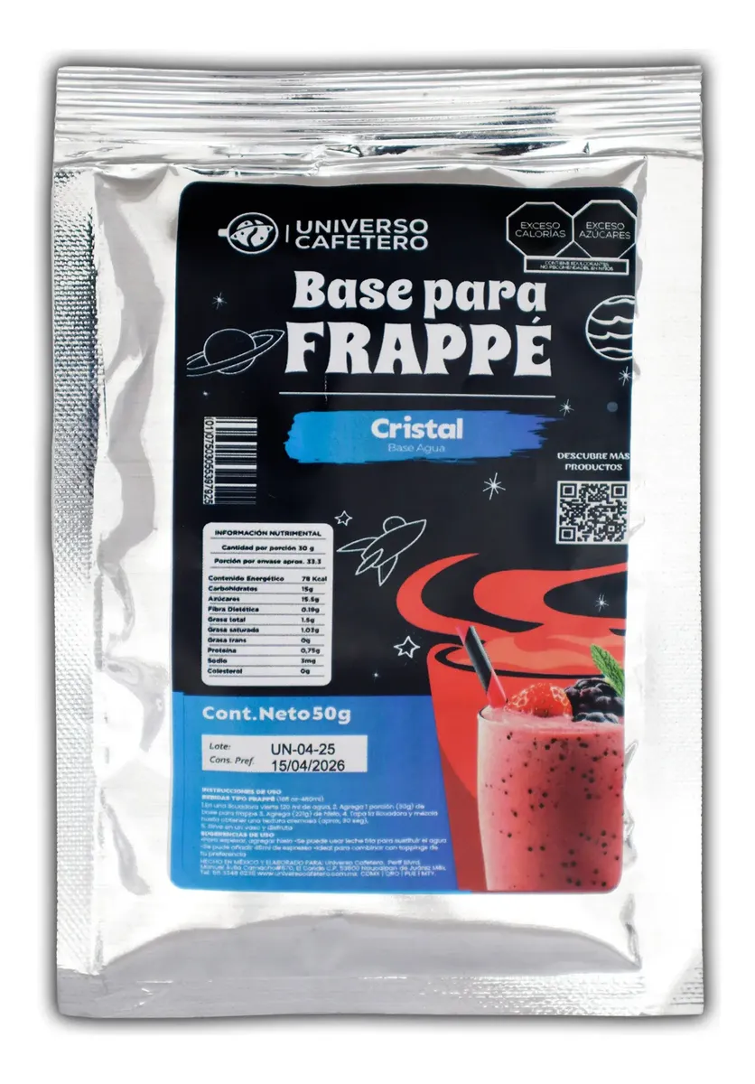 SOBRE BASE EN POLVO 16OZ/50GR CRISTAL BASE AGUA
