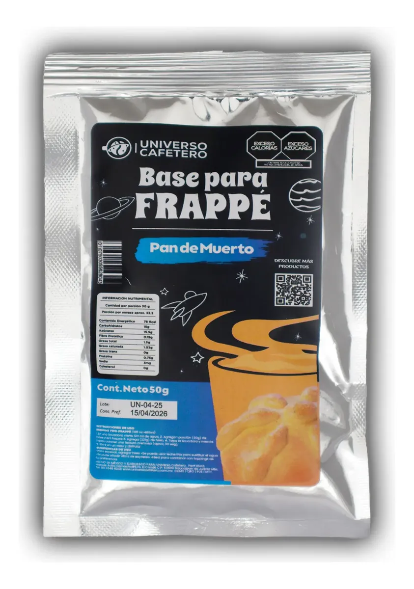 SOBRE BASE EN POLVO 16OZ/50GR PAN DE MUERTO