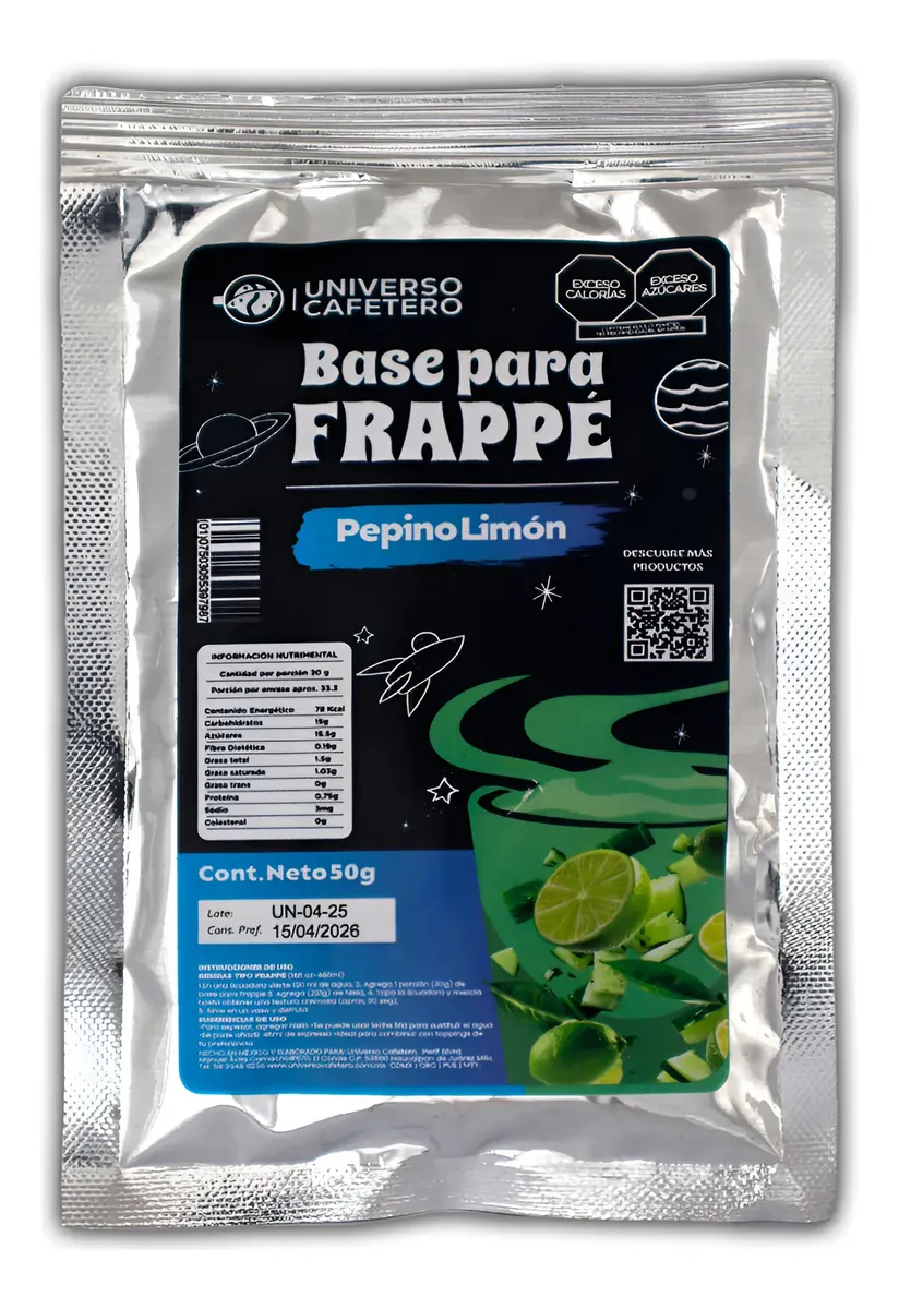 SOBRE BASE EN POLVO 16OZ/50GR PEPINO LIMÓN