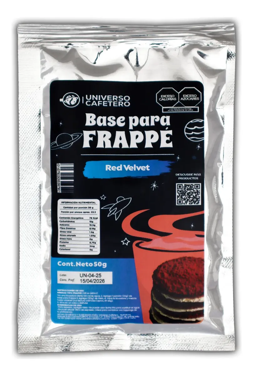 SOBRE BASE EN POLVO 16OZ/50GR RED VELVET