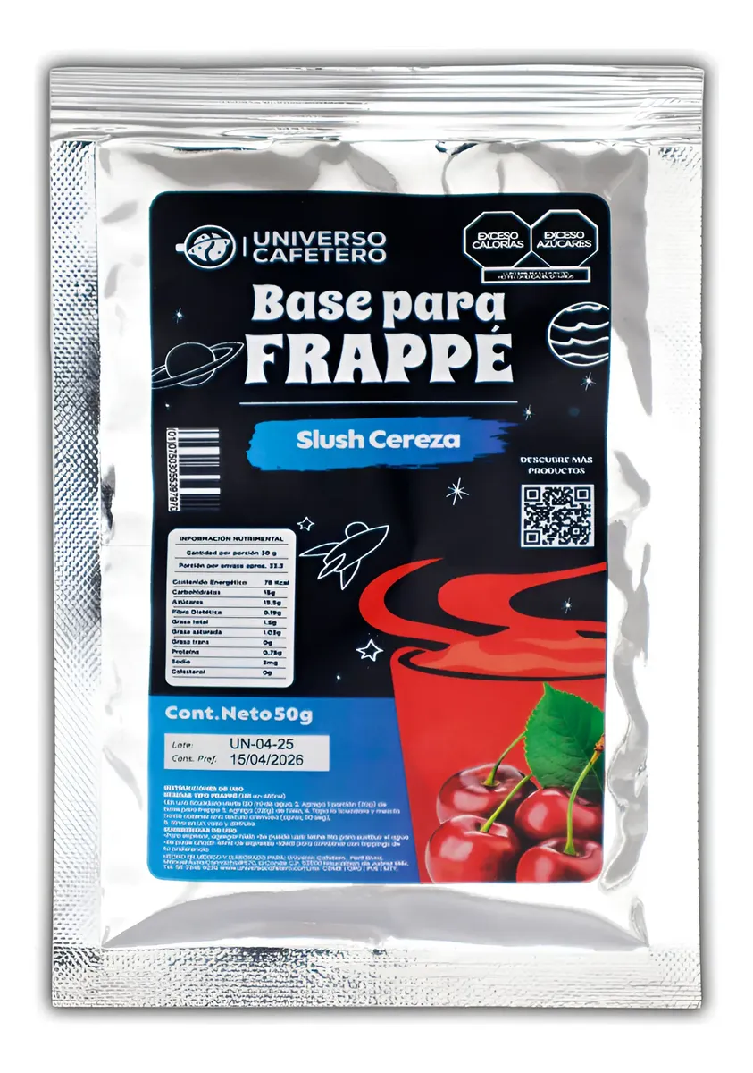 SOBRE BASE EN POLVO 16OZ/50GR CEREZA SLUSH