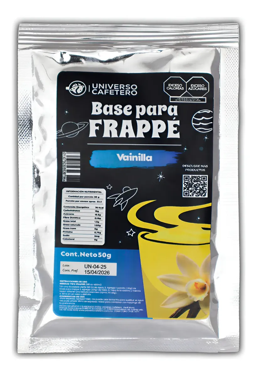 SOBRE BASE EN POLVO 16OZ/50GR VAINILLA