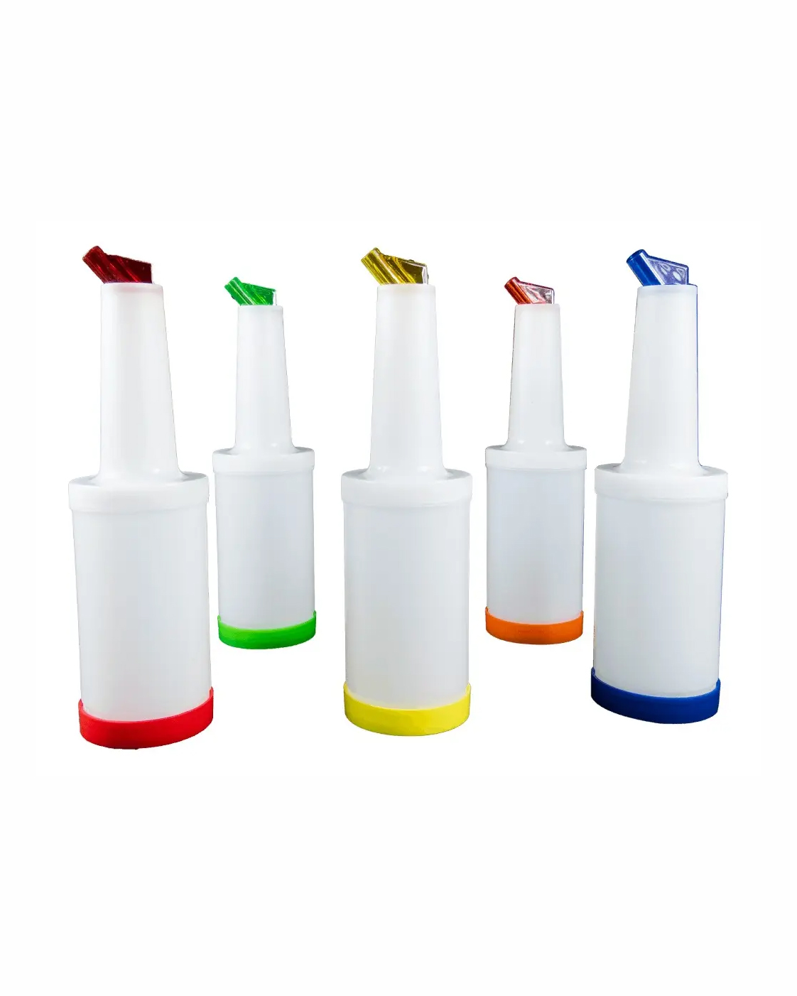 VERTEDOR DE JUGOS 500ML PARA BAR CON TAPAS DE COLORES