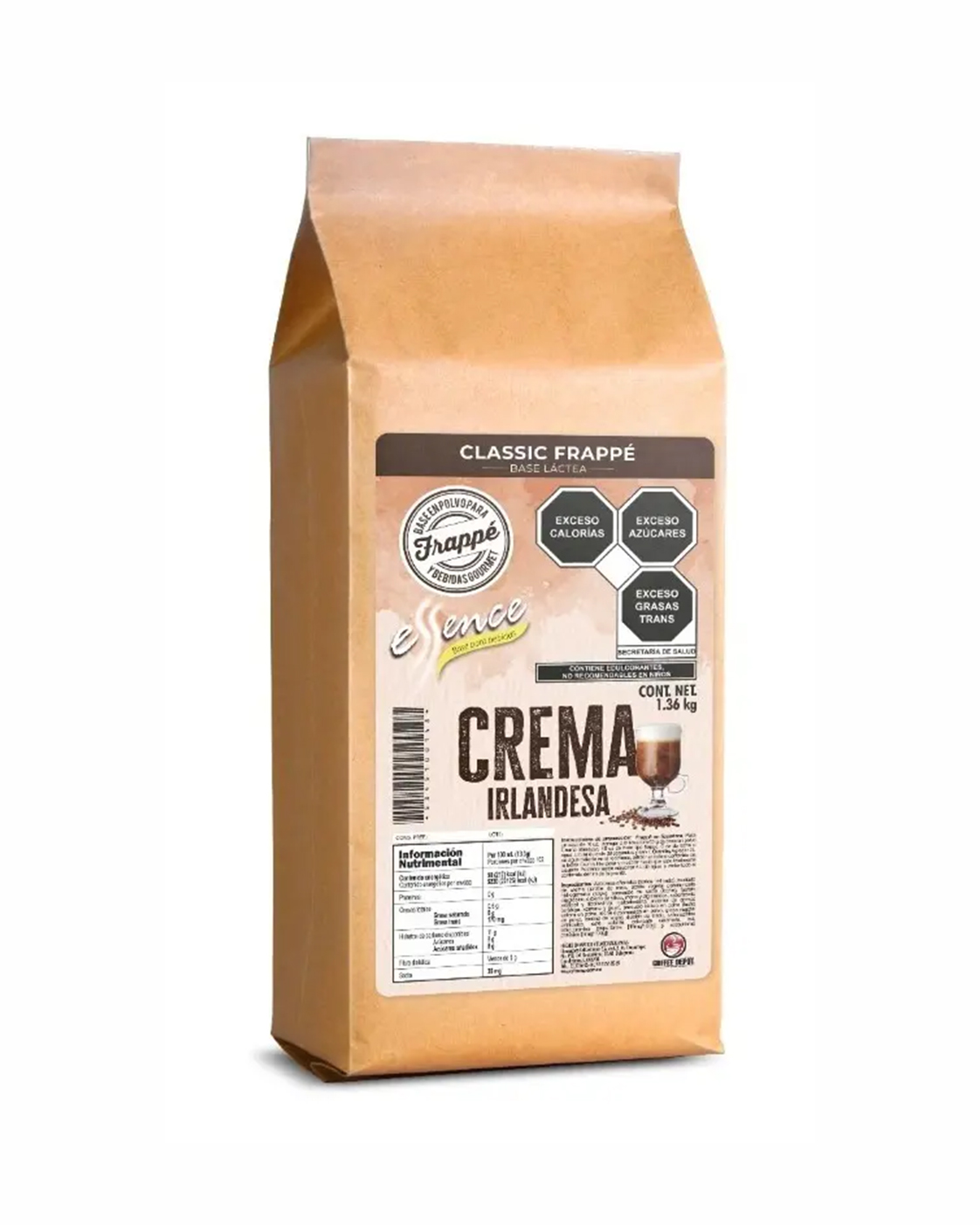 BASE PARA FRAPPE ESSENCE SABOR CREMA IRLANDESA 1.36 KG