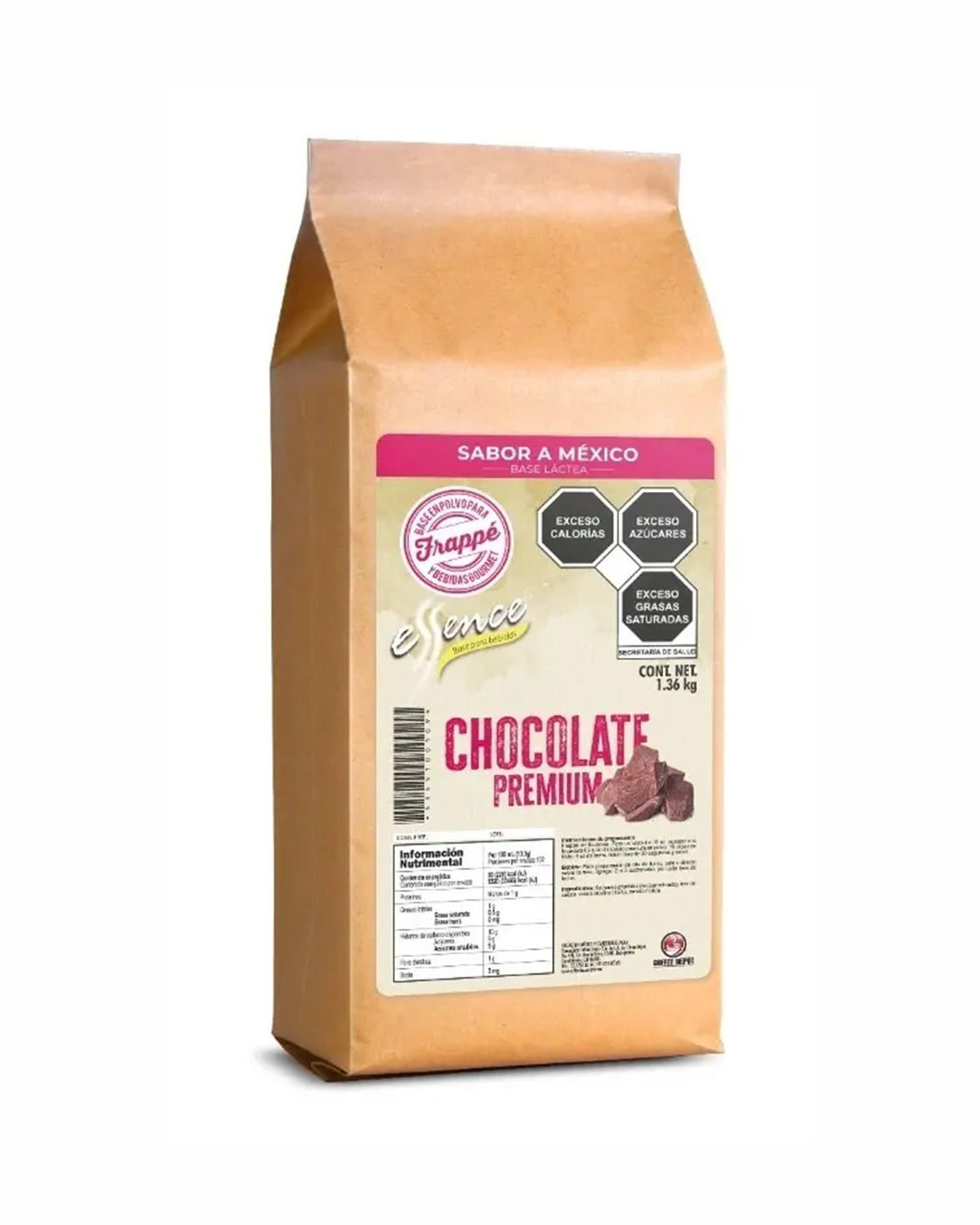BASE PARA FRAPPE ESSENCE SABOR CHOCOLATE PREMIUM 1.36 KG