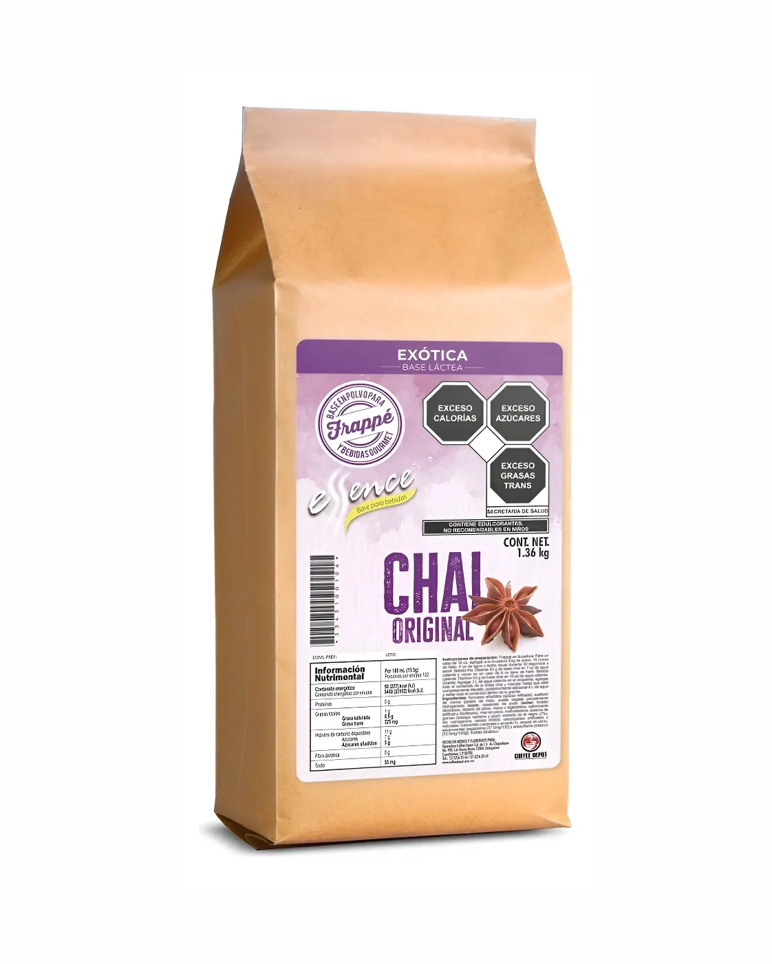 BASE PARA FRAPPE ESSENCE SABOR CHAI ORIGINAL 1.36 KG