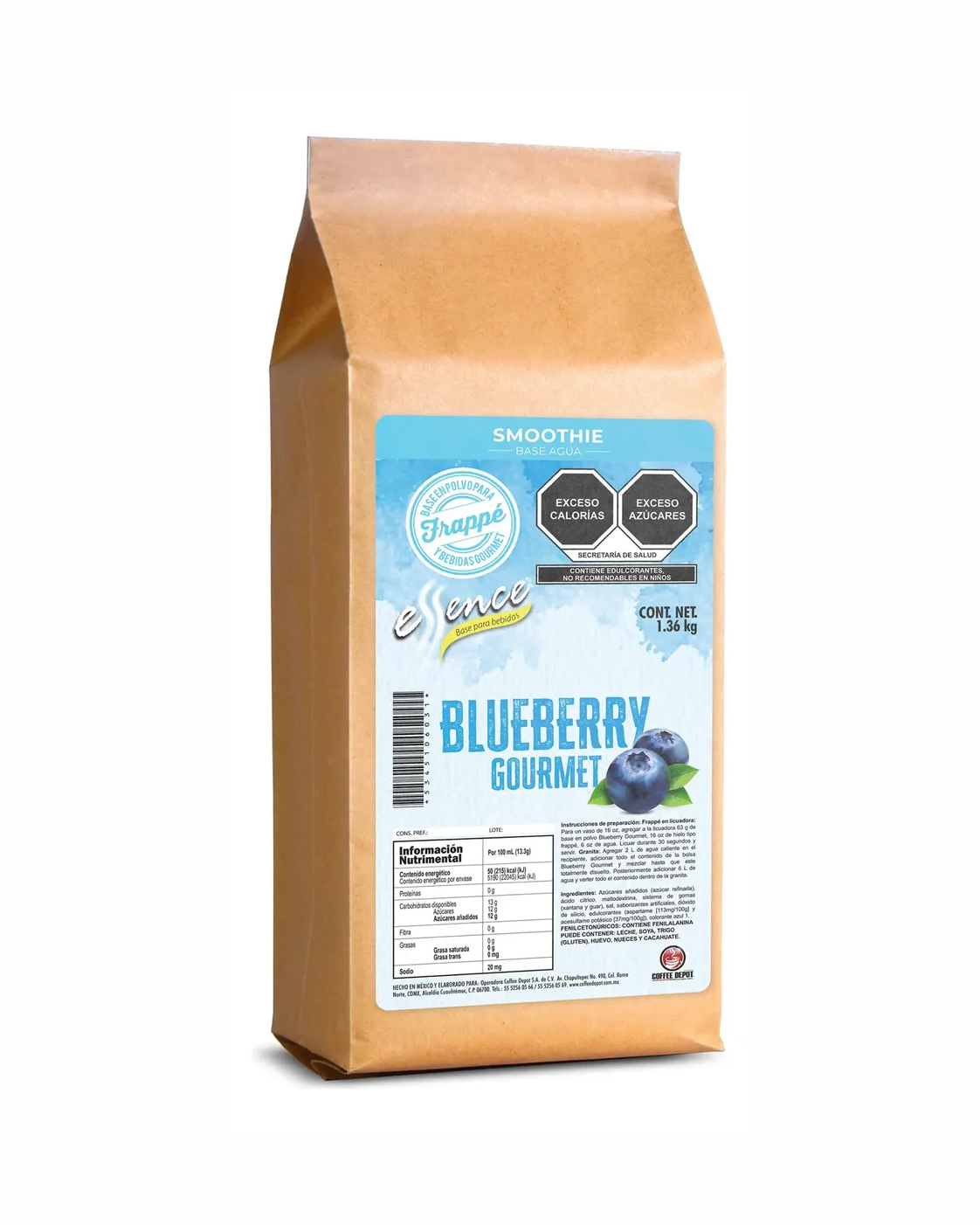 BASE PARA FRAPPE ESSENCE SABOR BLUEBERRY 1.36 KG