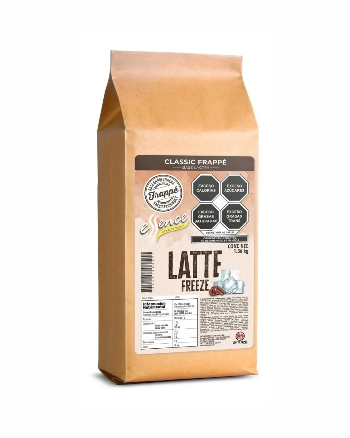 BASE PARA FRAPPE ESSENCE SABOR LATTE 1.36 KG