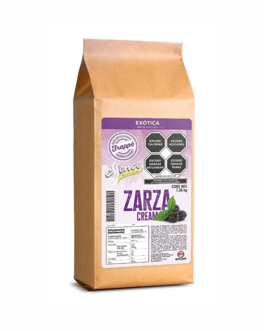 BASE PARA FRAPPE ESSENCE SABOR ZARZA CREAM 1.36 KG