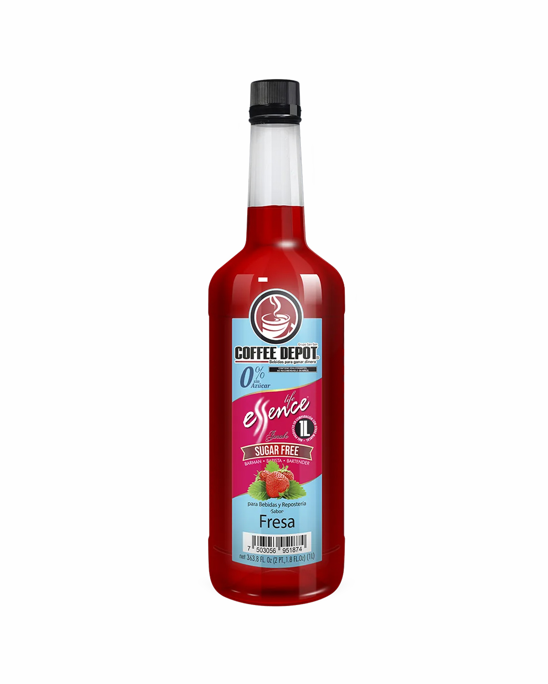JARABE ESSENCE SUGAR FREE FRESA 1 L