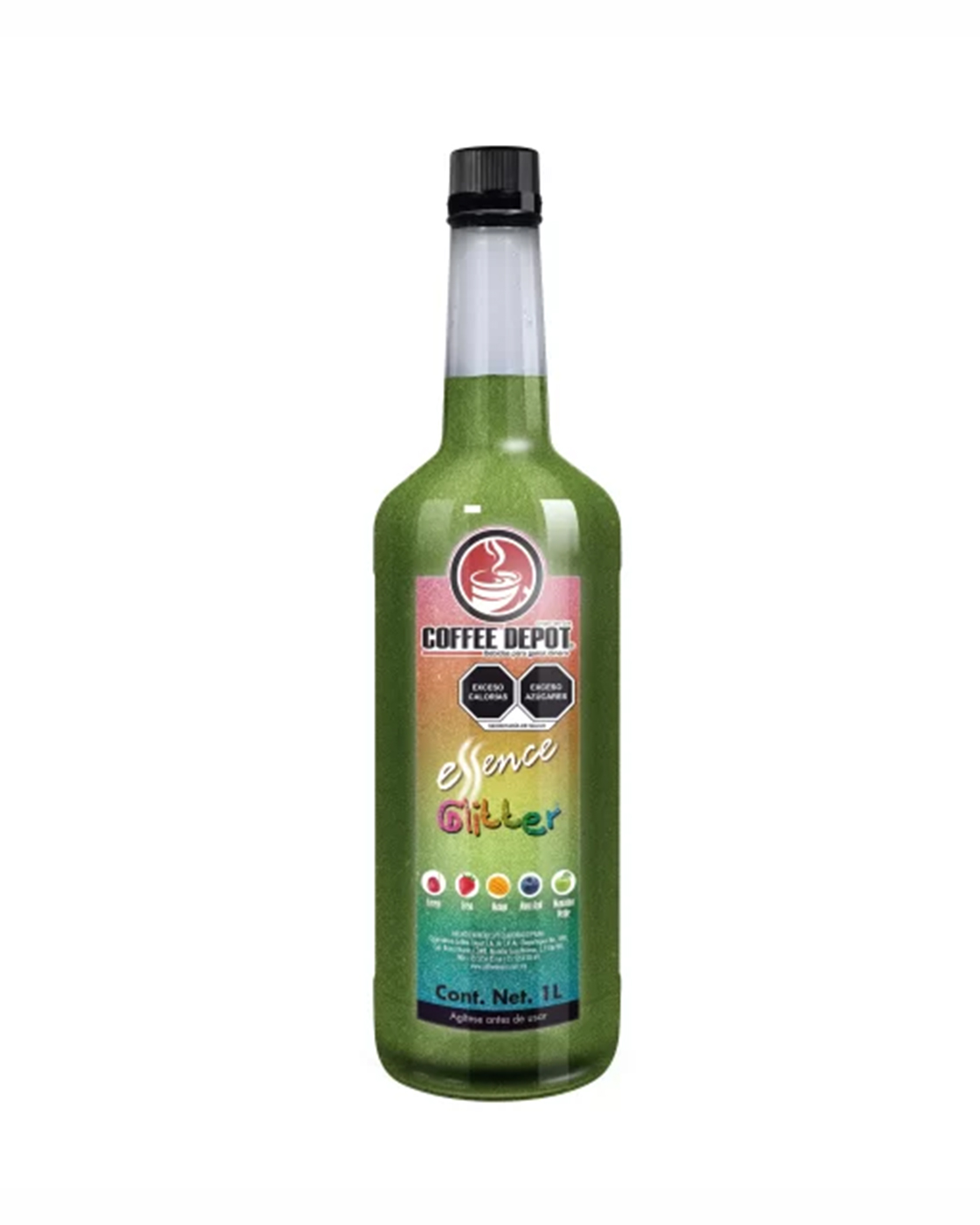 JARABE ESSENCE GLITTER MANZANA VERDE 1 L