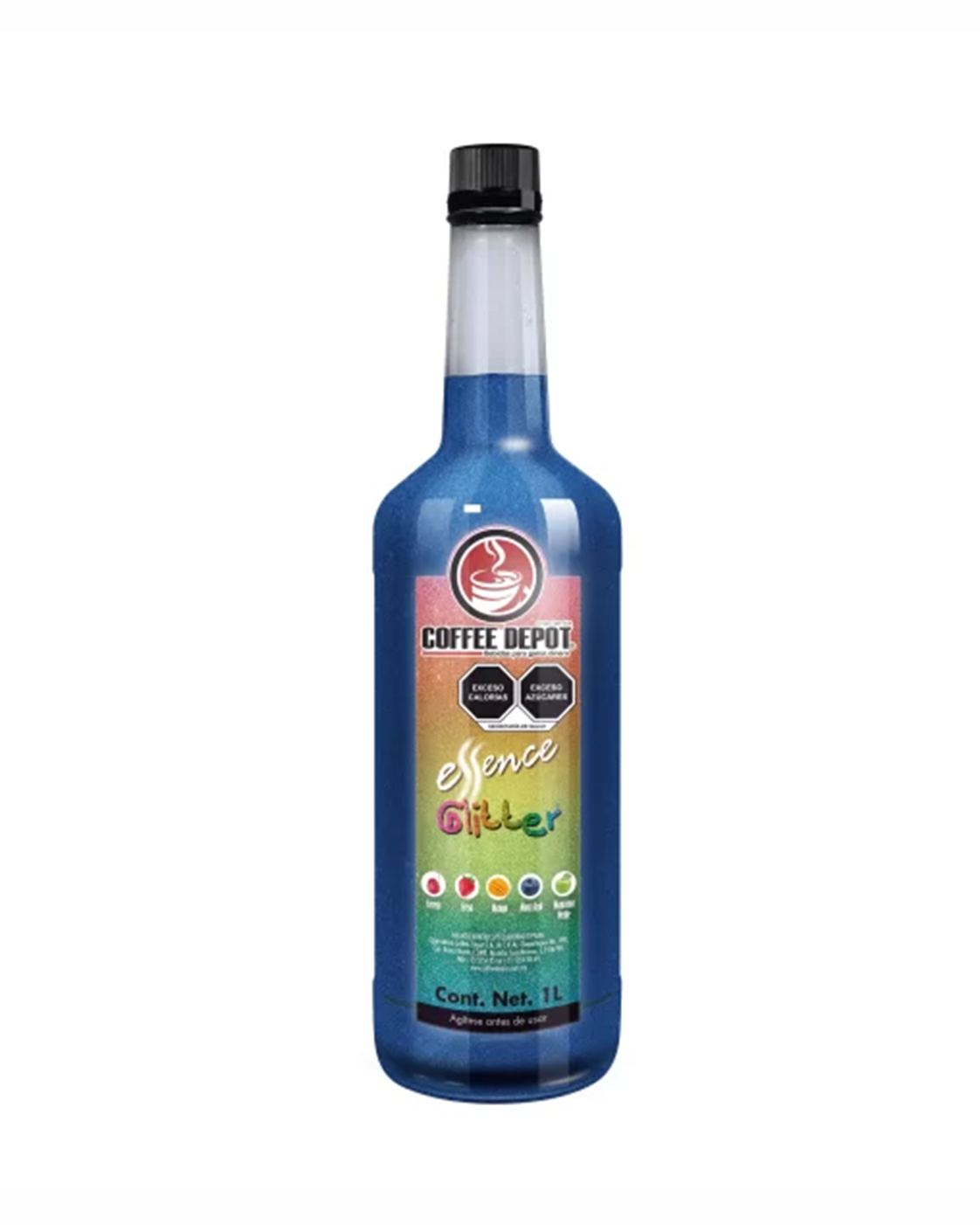 JARABE ESSENCE GLITTER MORA AZUL 1 L