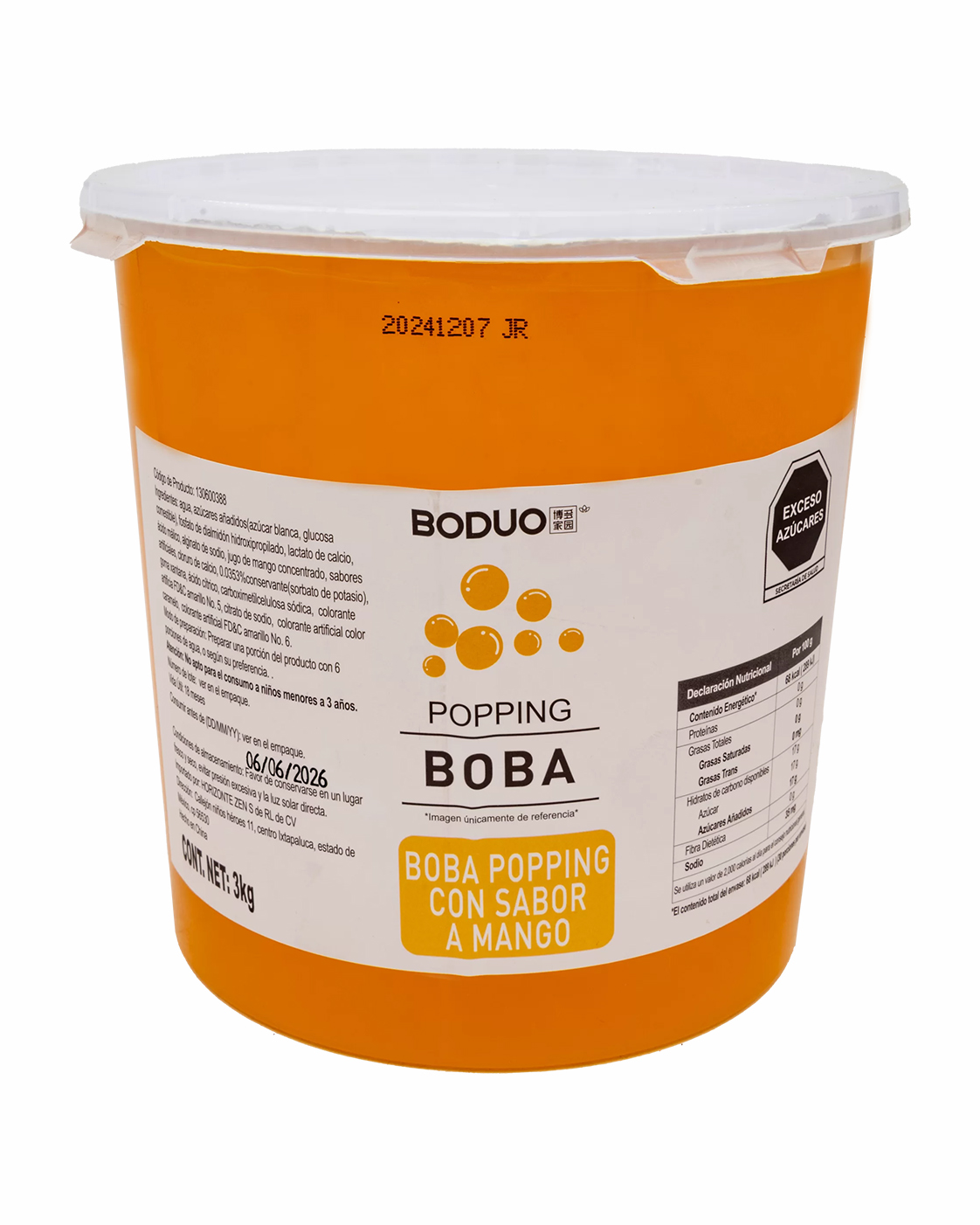 POPPING BOBA SABOR MANGO 3 kg