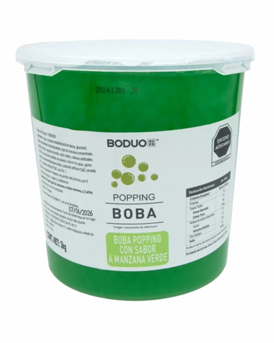 POPPING BOBA SABOR MANZANA VERDE 3 kg