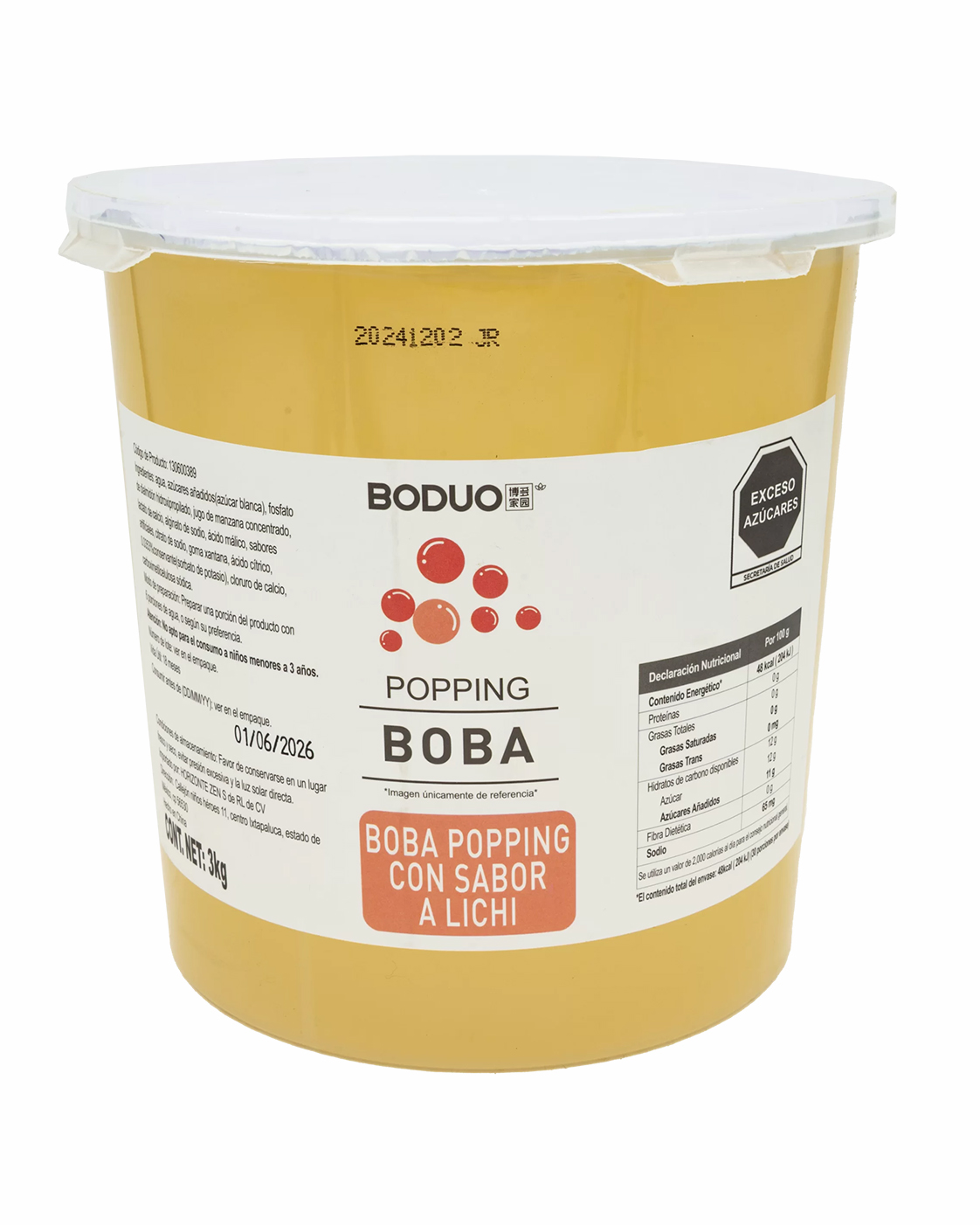 POPPING BOBA SABOR LICHI 3 kg