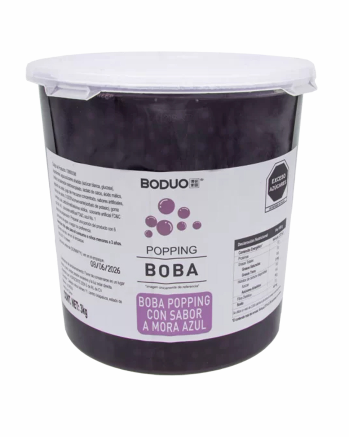 POPPING BOBA SABOR MORA AZUL 3 kg