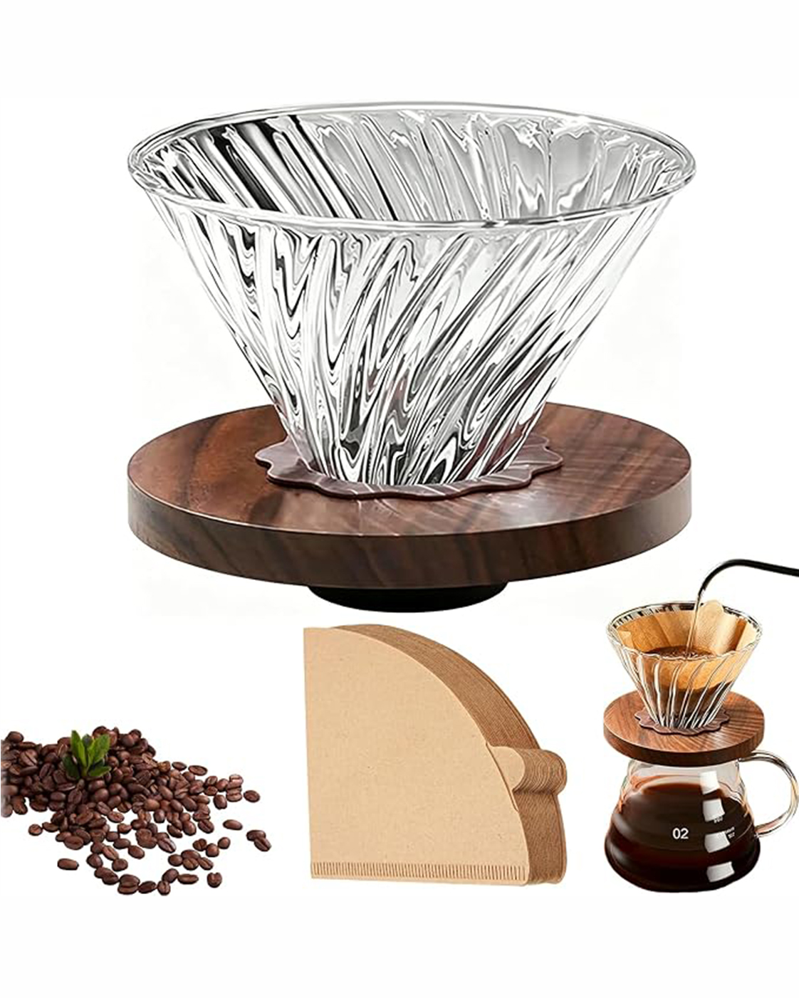 V60 DRIPPER DE VIDRIO 2-4 PERSONAS
