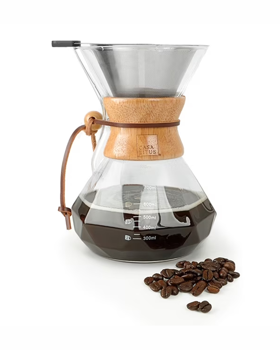 CHEMEX 800 ML MANGO DE BAMBÚ CON DRIPPER DE ACERO INOX