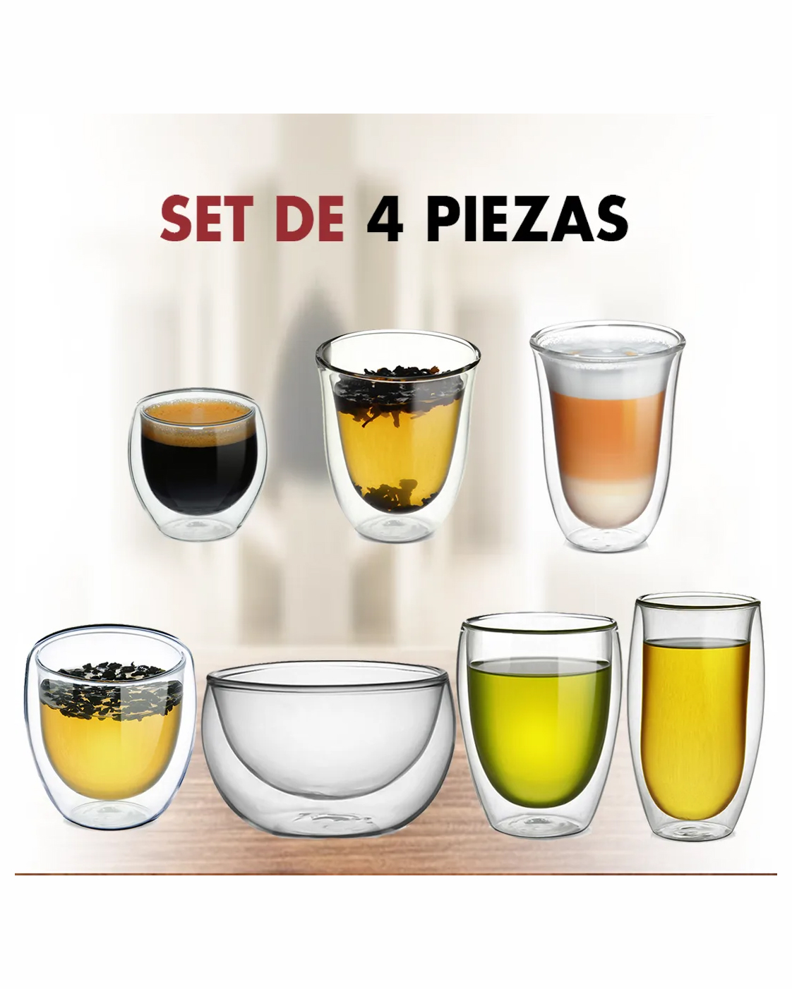 VASO DE 240 mL DOBLE PARED TIPO CAMPANA